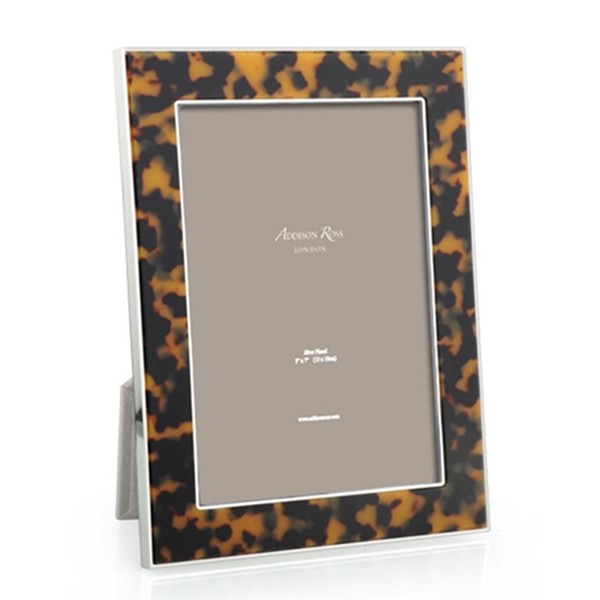 Faux Tortoiseshell & Silver Photo Frame