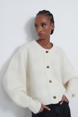 Alsta Textured Cashmere Cardigan from LouLou Studio 