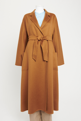 Cucito A Mano Brown Cashmere Preowned Coat from Max Mara