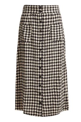 Bo Houndstooth Cotton Midi Skirt from Ace & Jig