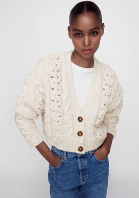 Cable Knit Cardigan  from Zara