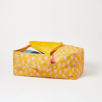 Alizee Yellow Fabric Underbed Storage Bag from Oliver Bonas