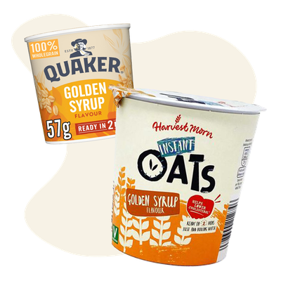 Golden Syrup Flavour Instant Oats from Harvest Morn