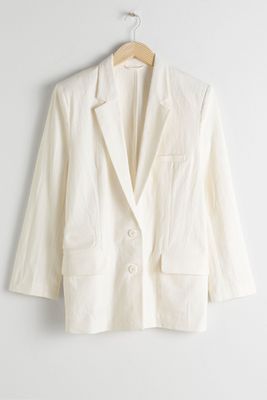 Oversized Cotton Linen Blazer from & Other Stories