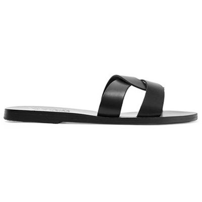 Desmos Cutout Leather Slides from Ancient Greek Sandals