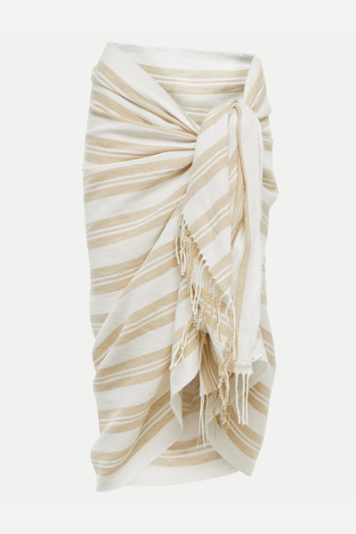 Striped Linen & Cotton Beach Cover-Up from Toteme