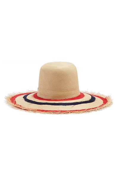 Striped Wide-Brimmed Straw Hat from Filu Hats