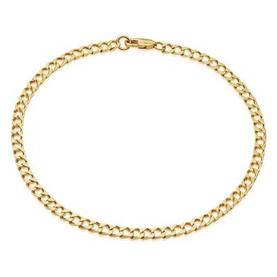 Lucy Williams Gold Flat Curb Chain Anklet from Missoma