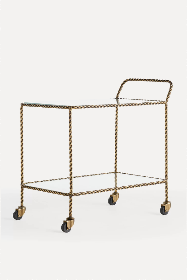  Lark Glass Bar Cart from Anthropologie