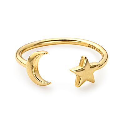Moon and Star Wrap Ring