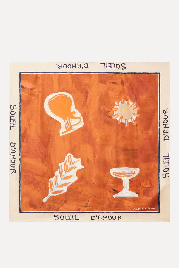 Soleil D'Amour Silk Scarf from Alémais