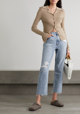 Daphne Cropped Distressed High-Rise Straight-Leg Jeans from Citizens Of Humanity