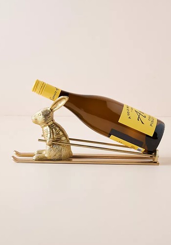 Skiing Hare Wine Holder