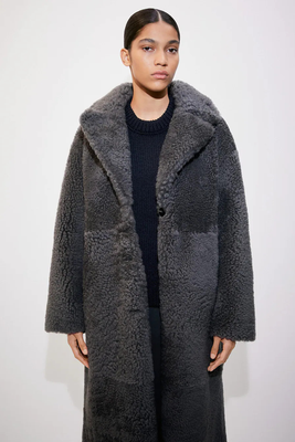 Reversible Sheepskin Fur-Effect Coat