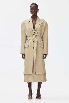 Wool Blend Double Layered Coat 