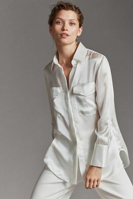 Silk Shirt With Pockets from Massimo Dutti