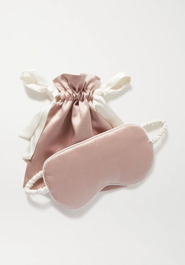 Reversible Silk-Satin Eye Mask from Olivia Von Halle