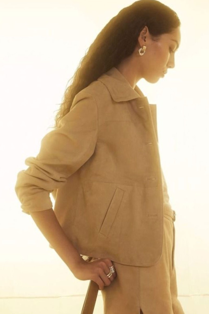 Premium Suede Harrington Jacket from River Island