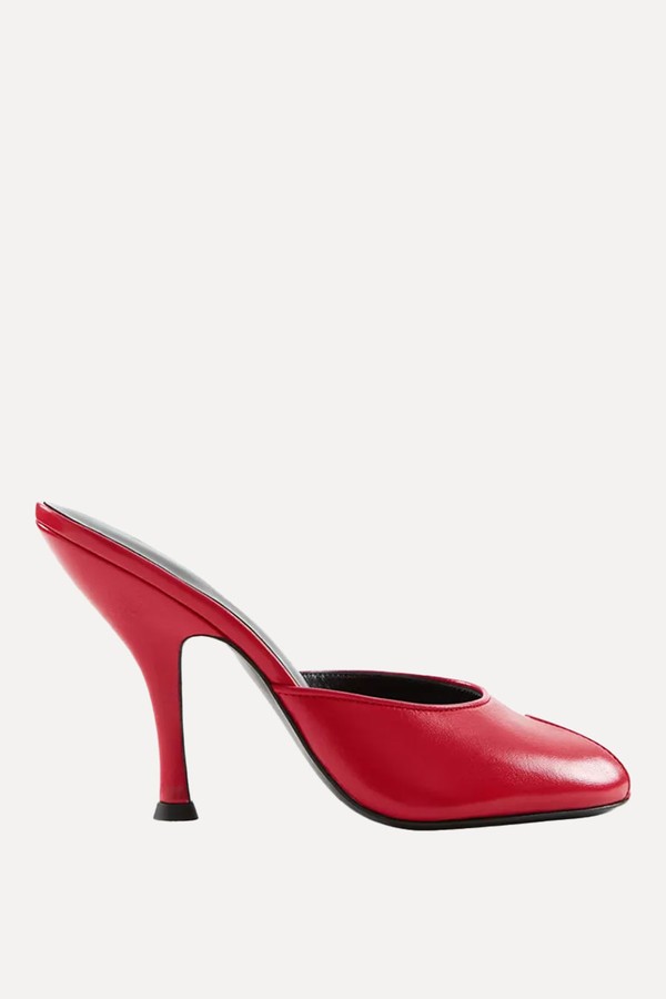 Date 105 Peep-Toe Leather Mules from Jude
