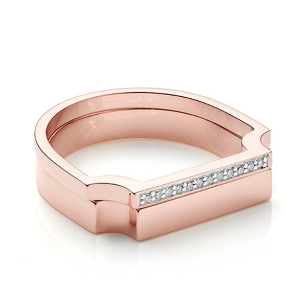 Signature Plain & Diamond Ring Set