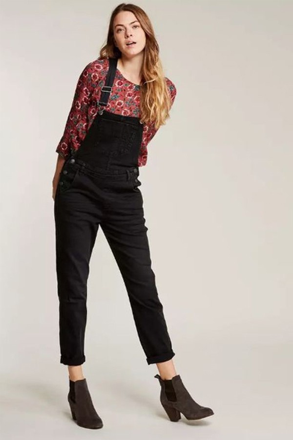 Overdye Black Dungarees