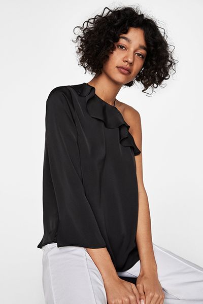 Asymmetric Satin Blouse from Zara