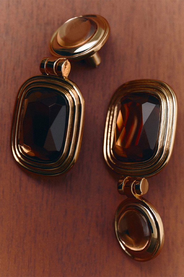 Combined Resin Hanging Earrings