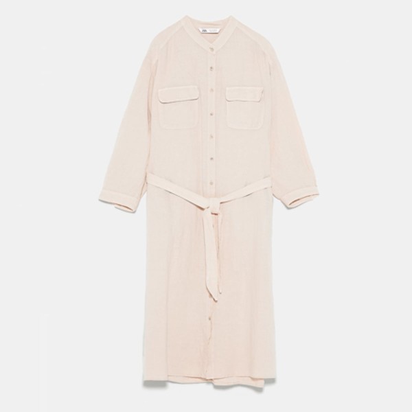 Belted Dress With Pockets from Zara