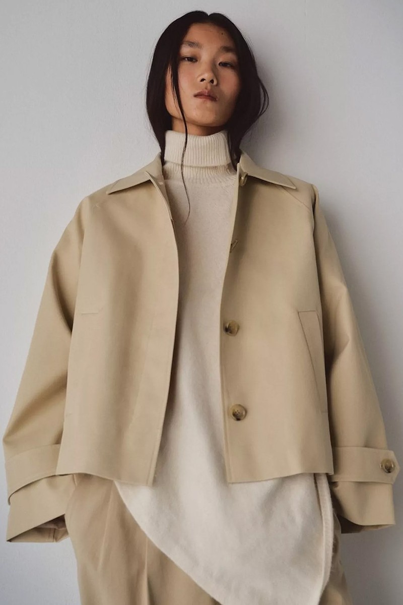 Cropped Trench Jacket from Mango