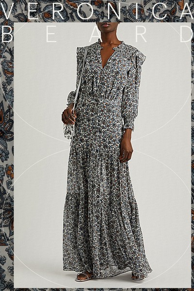 Nitza Floral-Print Silk Mxi Dress from Veronica Beard