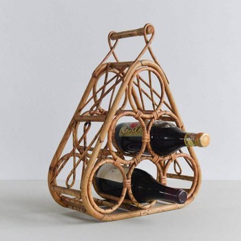 Vintage Bamboo Bottle Rack Or Wine Rack from Vinterior