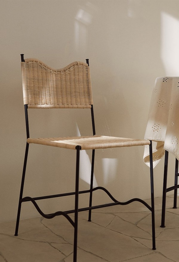 Metal & Rattan Dining Chair from H&M