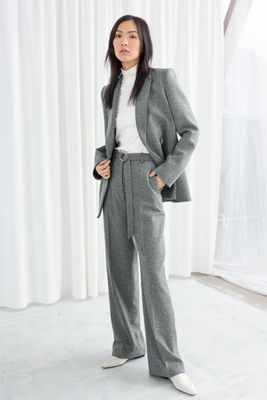 Duo D-Ring Herringbone Trousers from & Other Stories