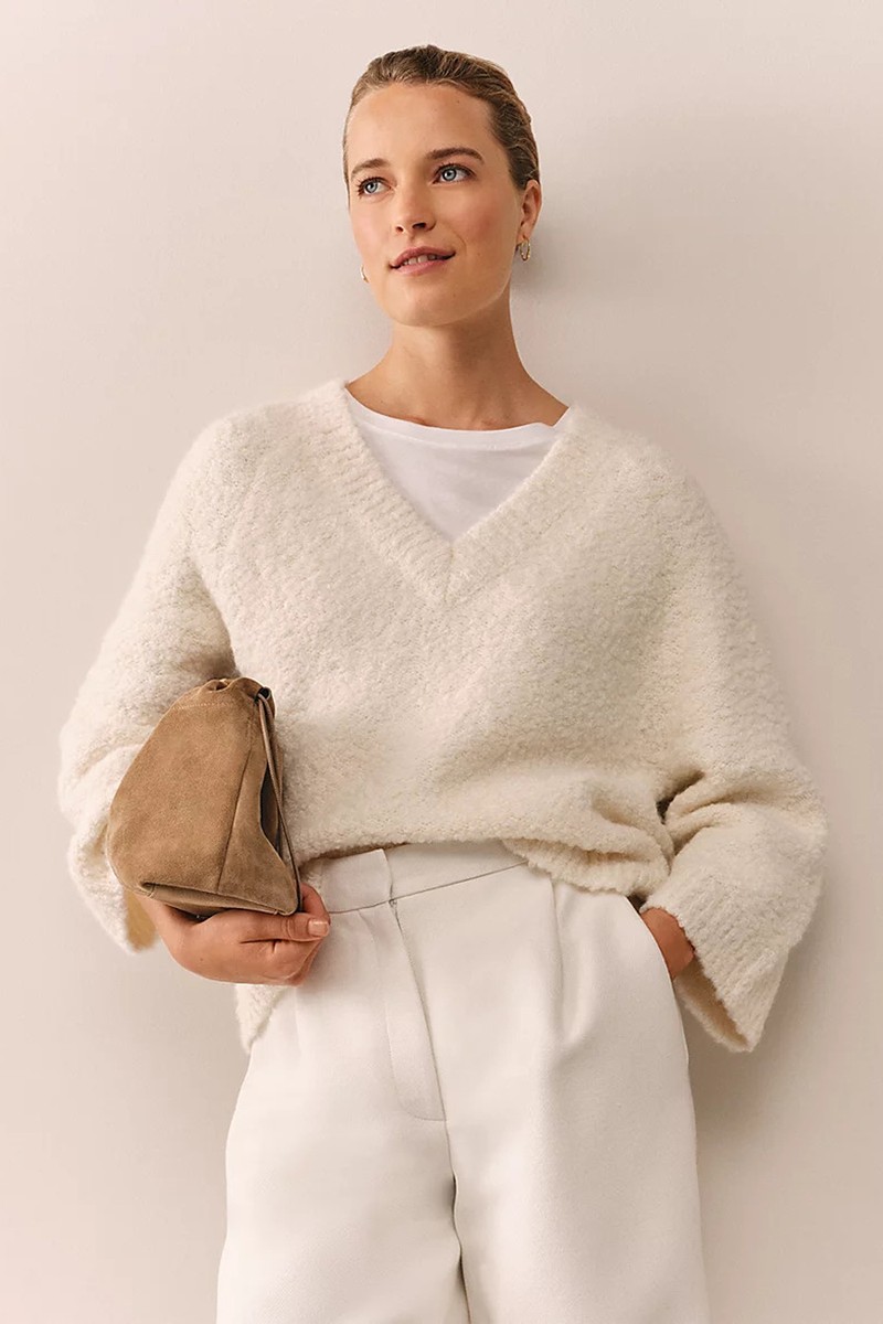 Bouclé V-Neck Jumper