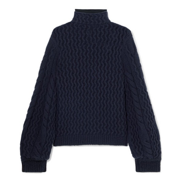 Cable Knit Turtleneck Sweater from Victoria Bechkam