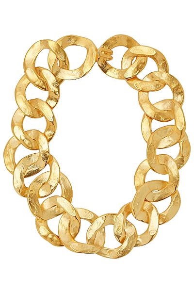 Hammered Gold-Tone Chain Necklace from Kenneth Jay Lane