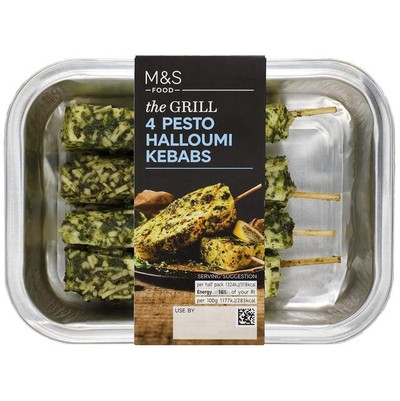 Pesto Halloumi Kebabs from M&S