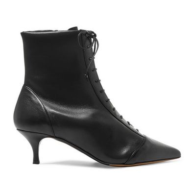 Emmet Lace-Up Leather Ankle Boots from Tabitha Simmons