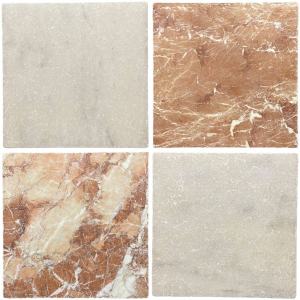 Rosso Di Scacchi Tumbled Marble from Mandarin Stone