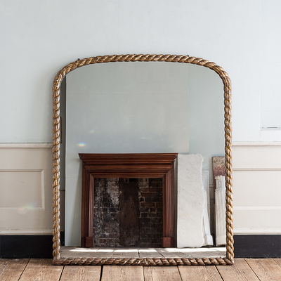 Late Nineteenth Century Gilt & Gesso Overmantle Mirror from Lassco