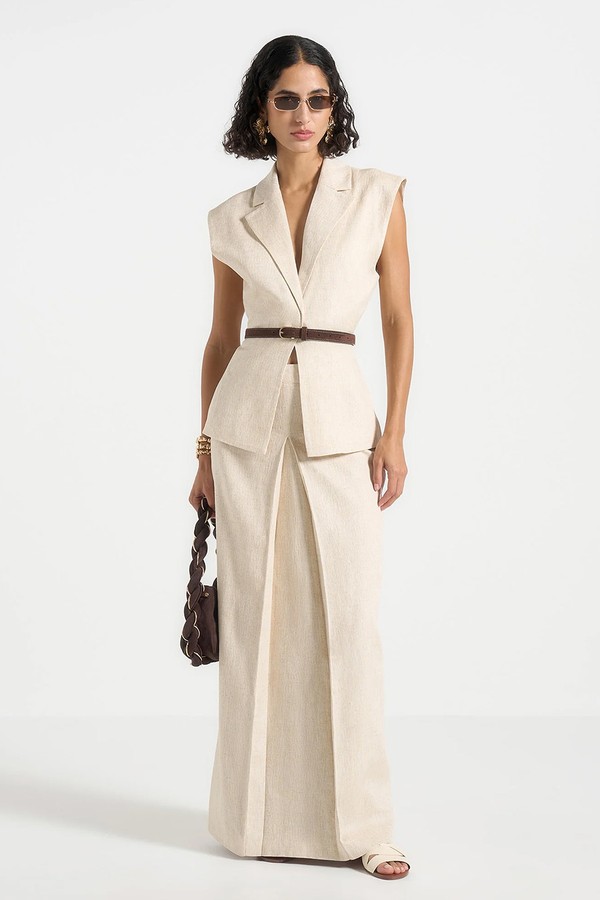 Regine Linen A-Line Maxi Skirt from MANIERE DE VOIR