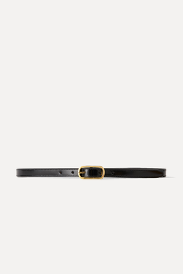 Slim Oval Buckle Leather Belt from Totême