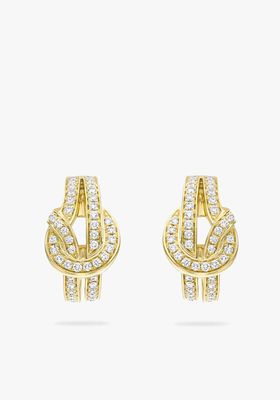 The Knot Yellow Gold Diamond Earrings