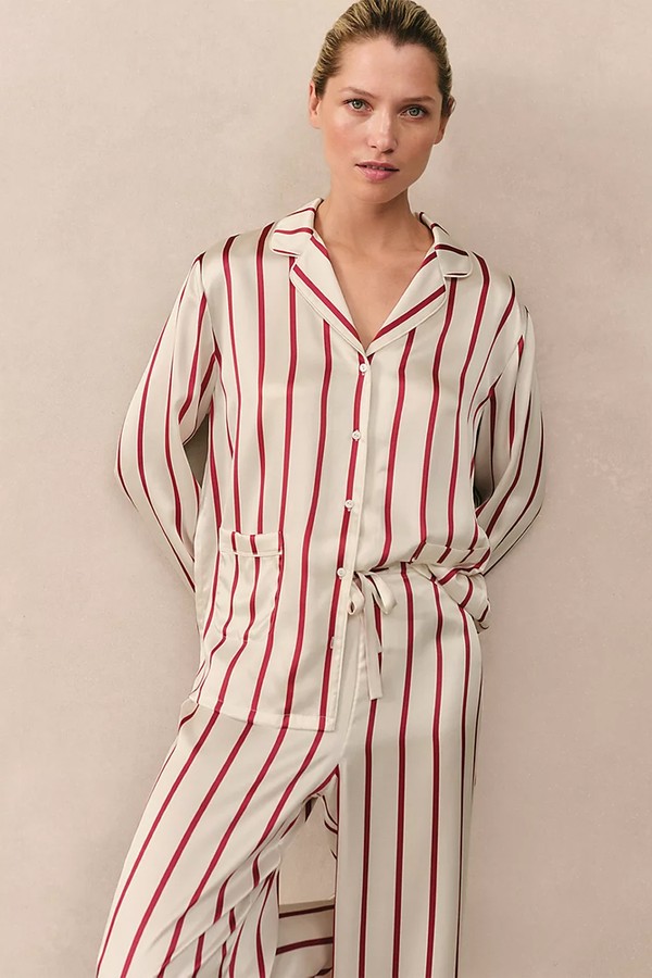Silk Classic Stripe Pyjama Set