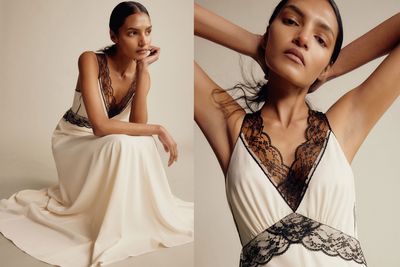 Satin & Lace Full-Length Slip Dress, £295 | ME+EM