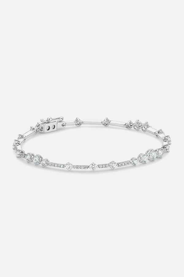 Arpeggia One Line Bracelet In White Gold