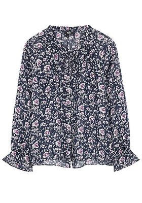 Roma Floral-Print Silk-Chiffon Blouse from Paige