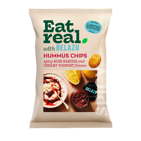 Rose Harissa & Natural Yogurt Hummus Chips from Eat Real With Belazu