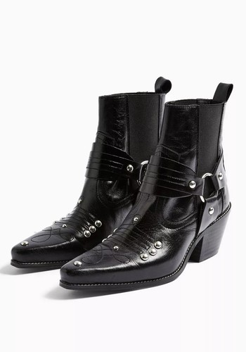 Mexico Black Western Leather Boots