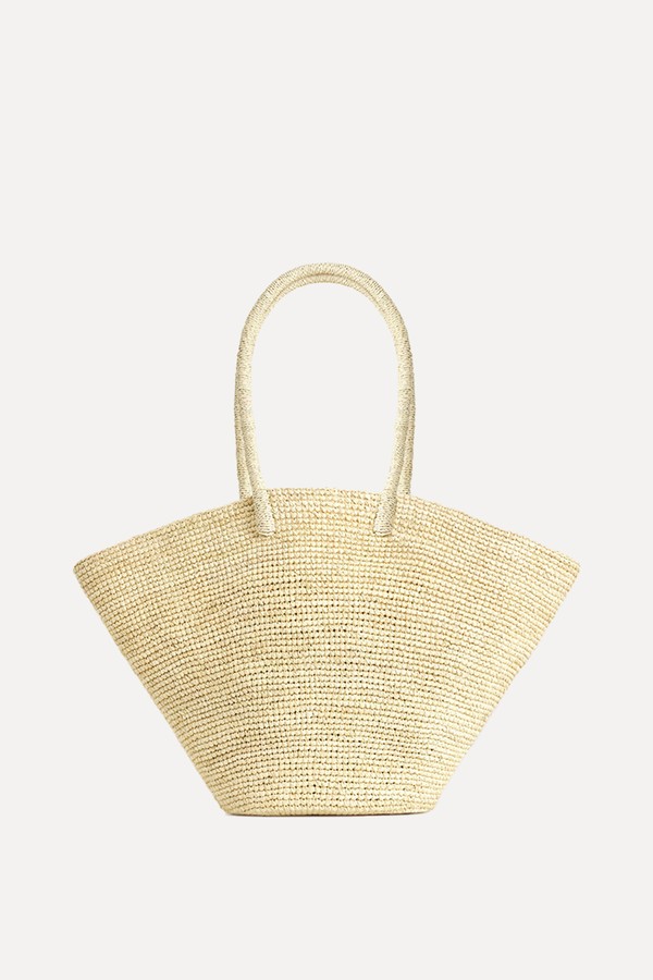 Hand-Woven Straw Market Tote